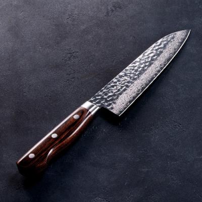 ふるさと納税 関市 さくさく 鎚目ダマスカス 三徳包丁 180mm(安田刃物