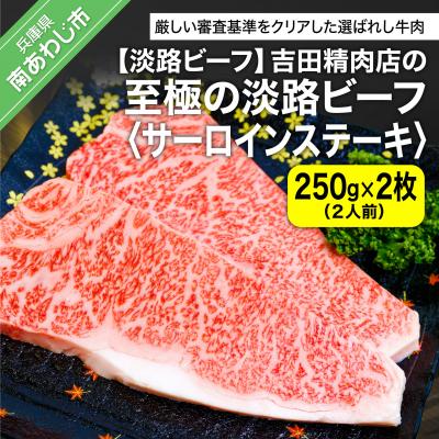 ふるさと納税 南あわじ市 吉田精肉店の至極の淡路ビーフ サーロインステーキ500g(約250g×2枚)(2人前)