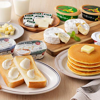 ふるさと納税 上士幌町 北海道よつ葉 バターとチーズとパンケーキミックスの詰め合わせ|y-sf|04