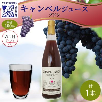 ふるさと納税 仁木町 無地熨斗 ぶどうジュース(キャンベルアーリー)710ml 1本 