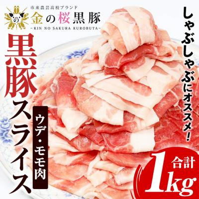 ふるさと納税 いちき串木野市 鹿児島県産黒豚スライス(1.2mm)合計約1kg