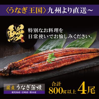 ふるさと納税 福智町 国産うなぎ蒲焼特4尾(計800g以上)鰻蒲焼用タレ・山椒付｜y-sf｜02