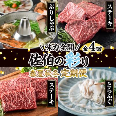 ふるさと納税 佐伯市 <2026年1月中旬より配送開始予定><定期便・全4回>味力全開!佐伯の彩り 春夏秋冬 定期便