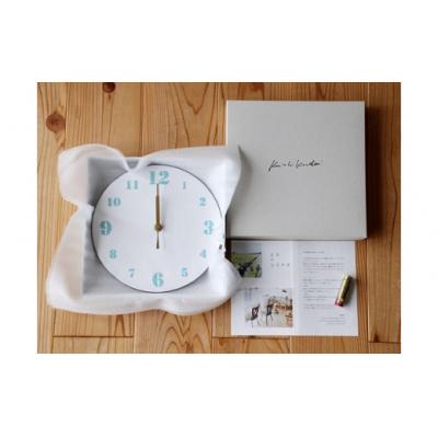 【限定品】 ふるさと納税 北本市 Kenichi Kondo　七宝じかん　七宝文字盤M(壁掛け時計セット・白地に青文字) 【1371790020】(50000円)