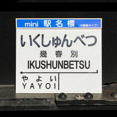 ふるさと納税 三笠市 mini駅名標7駅セット<寄附使途指定>【1302201】の画像