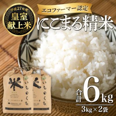 ふるさと納税 佐伯市 &lt;令和5年産&gt;皇室献上米 にこまる精米 (計6kg・3kg×2袋)