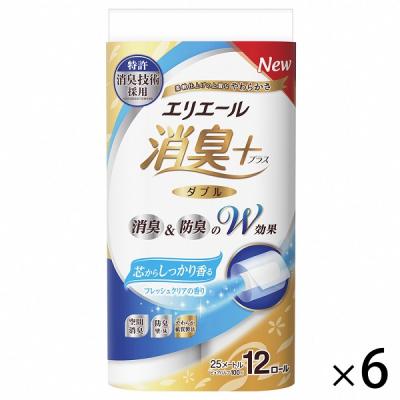 ふるさと納税 富士宮市 エリエール 消臭+ トイレットティシュー しっかり香るフレッシュクリアの香り ダブル 72個 25m |  | 01