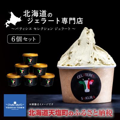 ふるさと納税 天塩町 ジェラート パティシエセレクション おすすめ 6個セット &lt;(株)SAKURA STYLE&gt;