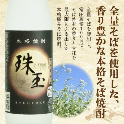 ふるさと納税 高千穂町 そばの香り薫るセット[本格そば焼酎 珠玉900ml/1本]+[有機栽培高千穂十割そば/2袋セット]