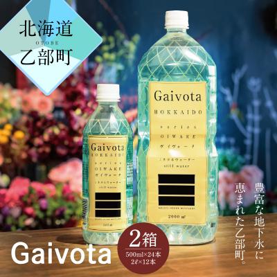 ふるさと納税 乙部町 [Gaivota 1箱(500ml×24本/箱)+1箱(2L×6本/箱)]天然シリカ水