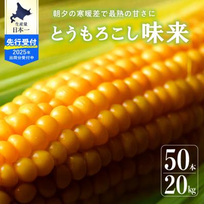 ふるさと納税 芽室町 [2024年分先行受付]北海道十勝 芽室町産 とうもろこし 味来 50本 me035-007-24c