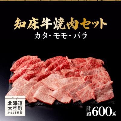 ふるさと納税 大空町 知床牛焼肉セット計約600g(カタ・モモ・バラ)