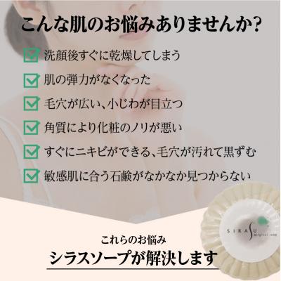 ふるさと納税 鹿児島市 シラスソープ至白30g　3種セット(洗顔石鹸)　K108-001｜y-sf｜02