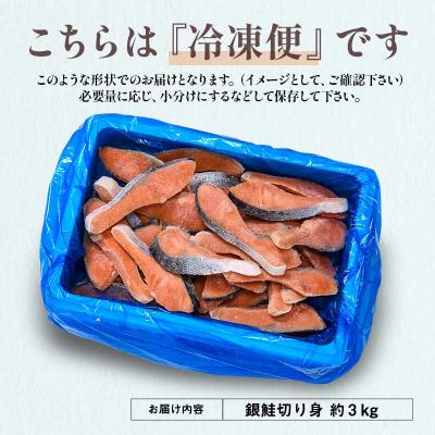 ふるさと納税 釧路市 【特選】特盛銀鮭剥き身 約3kg 年魚 さけ 銀鮭 ぎんしゃけ 上げ米の召し連れる 北海道 F4F-2252