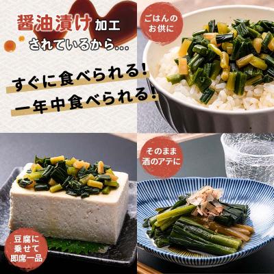 ふるさと納税 釧路市 行者にんにく醤油漬120g 3袋セット 北海道 山菜 ヒトビロ アイヌネギ F4F-2220の画像