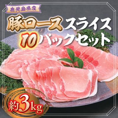 ふるさと納税 肝付町 鹿児島県産豚ローススライス10パックセット[約3kg]
