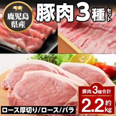 ふるさと納税 肝付町 鹿児島県産豚厚切りステーキ&amp;しゃぶしゃぶ三昧セット[約2.2kg]