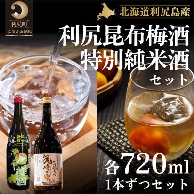 ふるさと納税 利尻町 『麗峰の雫』特別純米酒720ml×1本・利尻昆布梅酒720ml×1本セット[No5888-0478]