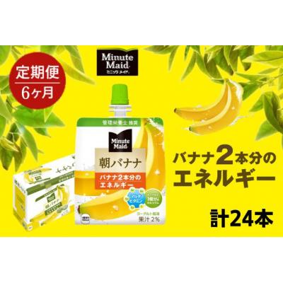 ふるさと納税 嵐山町 [定期便6ヵ月コース]ミニッツメイド朝バナナ 180gパウチ(24本入り)