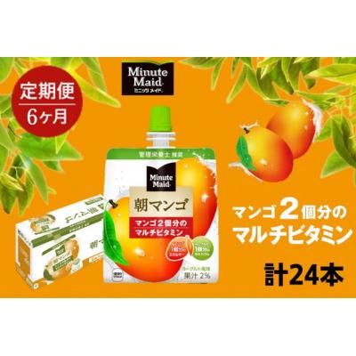 ふるさと納税 嵐山町 [定期便6ヵ月コース]ミニッツメイド朝マンゴ 180gパウチ(24本入り)