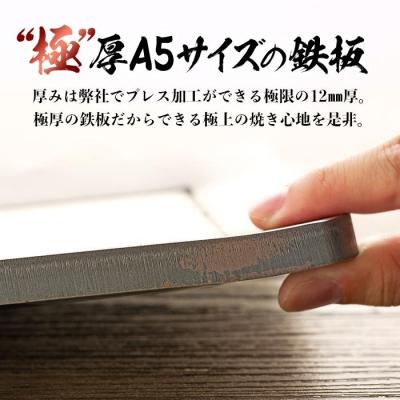 ふるさと納税 横浜市 ミニ鉄板(極)ハンドル付き〈羽咋工業〉1枚｜y-sf｜02