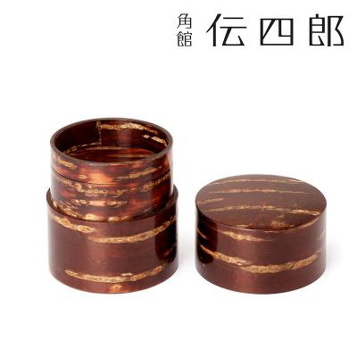 ふるさと納税 仙北市 角館樺細工《藤木伝四郎商店》素筒 茶筒(平)無地皮|02_kdk-470101の画像