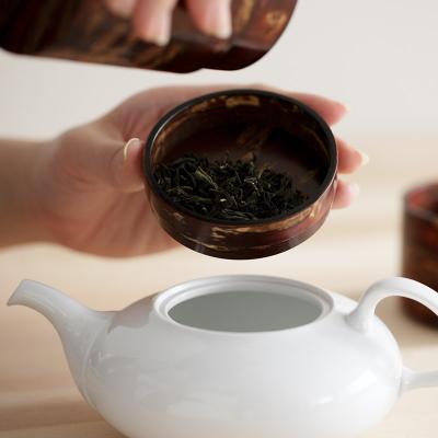 ふるさと納税 仙北市 角館樺細工《藤木伝四郎商店》素筒 茶筒(平)無地皮|02_kdk-470101の画像