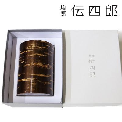 ふるさと納税 仙北市 角館樺細工《藤木伝四郎商店》素筒 茶筒(大)無地皮|02_kdk-480101の画像