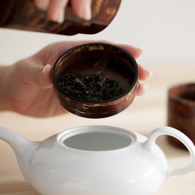 ふるさと納税 仙北市 角館樺細工《藤木伝四郎商店》素筒 茶筒(大)無地皮|02_kdk-480101の画像