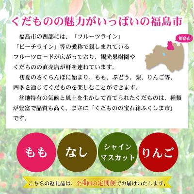 ふるさと納税 福島市 福島のフルーツ定期便4種【2026年発送 先行受付】No.2769の画像