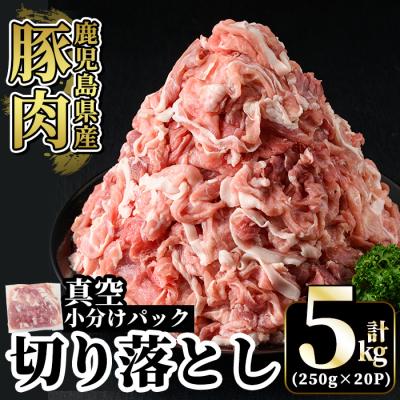 ふるさと納税 霧島市 鹿児島県産豚肉切り落とし真空小分け計5kg(250g×20P)[肉の豊楽] A5-033-D