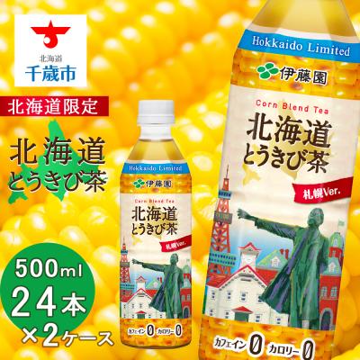 ふるさと納税 千歳市 [北海道限定]北海道とうきび茶 500ml×24本×2ケース