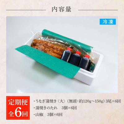 ふるさと納税 田野町 田野町産うなぎの蒲焼き(大) 3尾×6回 定期便 6ヶ月 定期コース 1尾あたり120〜150g_3