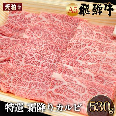 ふるさと納税 下呂市 A5飛騨牛 特選霜降りカルビ 530g[冷凍][11-1020]