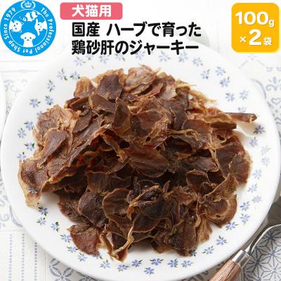 ふるさと納税 邑楽町 国産 うす〜く焼いた 鶏砂肝のジャーキー 200g(100g×2袋)|09_chm-660201