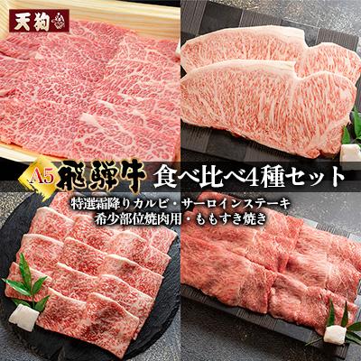 ふるさと納税 下呂市 飛騨牛 A5 食べ比べ4種セット[冷凍 真空][11-83]