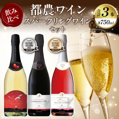 ふるさと納税 都農町 スパークリングワイン飲み比べ3本セット 酒 飲料 都農スペシャル 国産