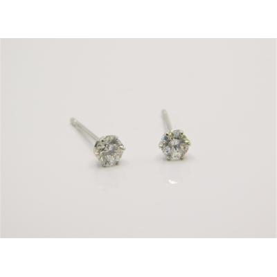 ふるさと納税 甲府市 プラチナ900 ダイヤモンドピアス(Dカラー・0.2ct 