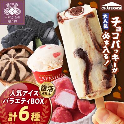 ふるさと納税 甲府市 [2026年5月発送]チョコバッキーが必ず入る! 人気アイスバラエティBOX 6種