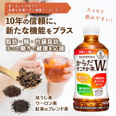 ふるさと納税 恵庭市 【定期便:2回(隔週送りとどける)】からだすこやか茶W+ 350ml×24本【38003803】