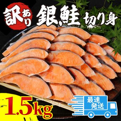 ふるさと納税 小松島市 [2週間配送] 訳あり 銀鮭 切り身 1.5kg 冷凍 切身 サイズ 不揃い 規格外