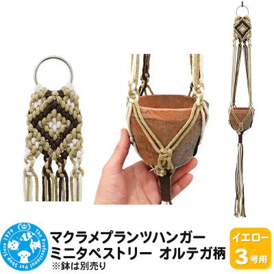 ふるさと納税 邑楽町 マクラメプランツハンガー ミニタペストリー オルテガ柄 3号用|09_chm-cz0101af