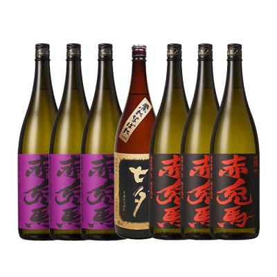 ふるさと納税 いちき串木野市 人気芋焼酎「赤兎馬」「紫の赤兎馬」「七夕」飲み比べセット(合計7本×1800ml)の画像
