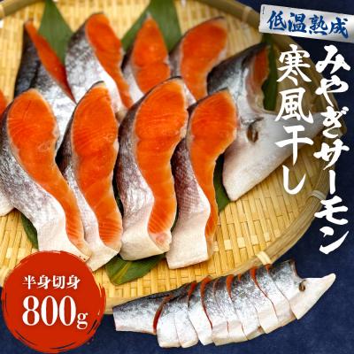 ふるさと納税 石巻市 鮭 切り身 みやぎ サーモン寒風干し 800g 宮城県産銀鮭 銀鮭 さけ サケ シャケ 冷凍 切身