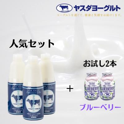 ふるさと納税 阿賀野市 [3年連続最高金賞]ヤスダヨーグルト 特別お試しセット(ブルーベリー)
