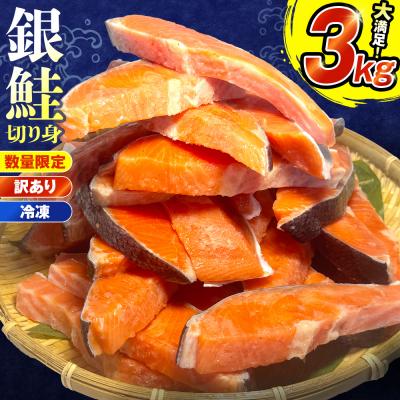 ふるさと納税 石巻市 [訳あり]鮭 銀鮭 切り身 3kg 切身 海鮮 サーモン さけ サケ 魚 石巻市