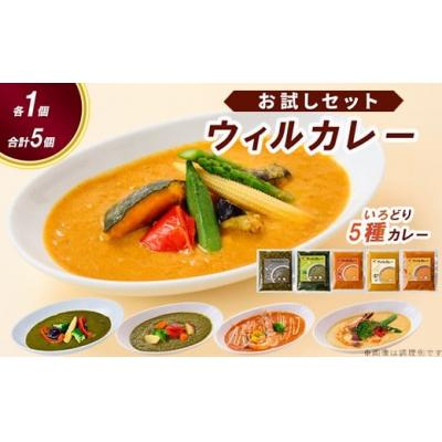 ふるさと納税 春日井市 [ウィルカレー]いろどり5種カレー お試しセット レトルト 湯せん 冷凍 食べ比べ