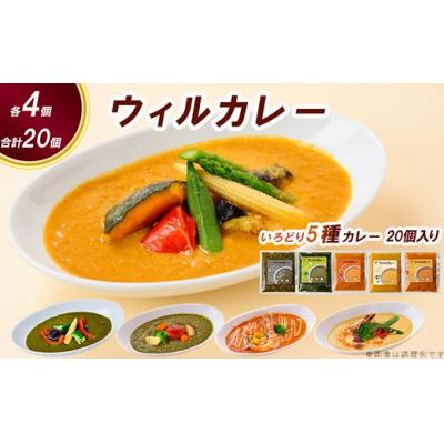 ふるさと納税 春日井市 [ウィルカレー]いろどり5種カレー 20個入 レトルト 湯せん 冷凍 食べ比べ