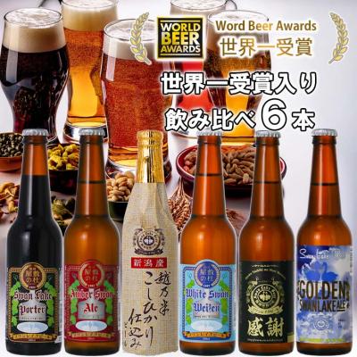 ふるさと納税 阿賀野市 ビール スワンレイクビール 世界一金賞受賞入り 飲み比べ6本セット 阿賀野市 新潟県 阿賀野