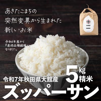 ふるさと納税 大館市 【令和7年産】ズッパーサン精米5kg(5kg×1袋